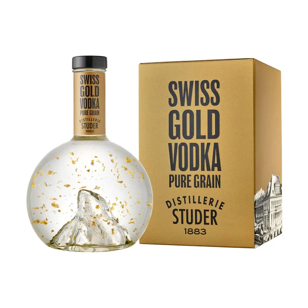 Studer Swiss Gold GIN mit echtem Goldflitter, 24 Karat, 70cl